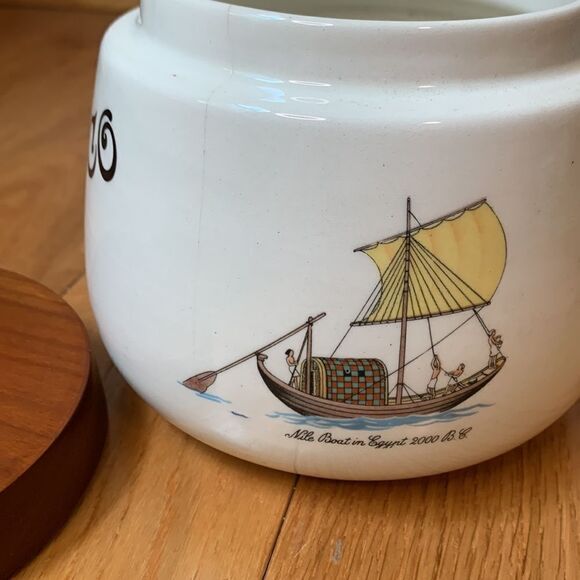 humidor Vintage Whitecross Italian Ceramic Explorer Sailing Ship Tobacco Jar - Picture 5 of 14